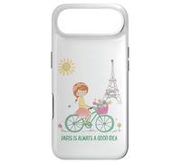 Carcasa para iPhone Air París es Siempre una Buena Idea Linda Chica en Bicicleta