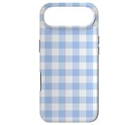 Carcasa para iPhone Air Pastel Blue Gingham Squares Classic Plaid Baby Boy Pattern