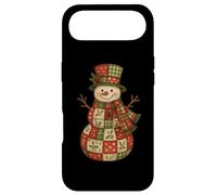 Carcasa para iPhone Air Patchwork Muñeco de Nieve Navidad Invierno Retro Holiday Graphic