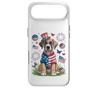 Carcasa para iPhone Air Patriotic Puppy Uncle Sam Hat 4 de Julio Perro