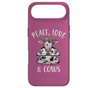 Carcasa para iPhone Air Peace Love & Cows Divertido Yoga meditando con Vacas