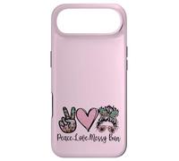 Carcasa para iPhone Air Peace Love Teaching with Messy Bun Funny Teacher Quote