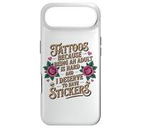 Carcasa para iPhone Air Pegatinas duras para Adultos con Forma de Rosa y Calavera, para Amantes de la Tinta