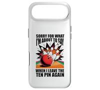 Carcasa para iPhone Air Perdón por lo Que Digo dejando Diez Pines Funny Bowling Bowler