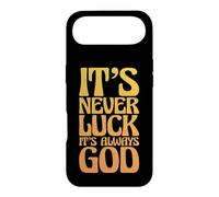 Carcasa para iPhone Air Persona Religiosa Cristiana Nunca es Suerte Siempre es Dios
