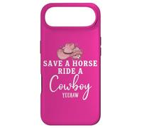 Carcasa para iPhone Air Pink Coquette Cowgirl Hat Save a Horse Ride a Cowboy Yeehaw
