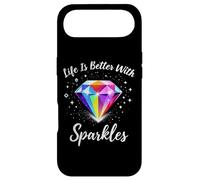 Carcasa para iPhone Air Pintura de Diamantes La Vida es Mejor con Destellos
