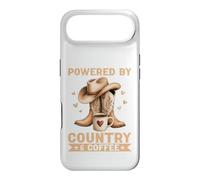 Carcasa para iPhone Air Powered by Country and Coffee Western Cowboy Boots Cowgirl