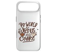 Carcasa para iPhone Air Powered by Jesus and Coffee Christian Faith Religious Prayer