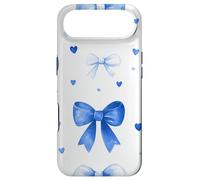 Carcasa para iPhone Air Preppy Blue Bow Cute Aesthetic Coquette Bows Ribbon Hearts