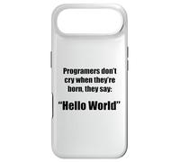 Carcasa para iPhone Air Programadores Hola Mundo Frase Divertida Geek