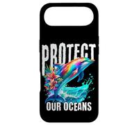 Carcasa para iPhone Air Protect Our Oceans Rainbow Dolphin Eco Awareness Art