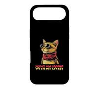 Carcasa para iPhone Air ¿Qué Estoy Haciendo con mis Vidas (Funny Cat Graphic)