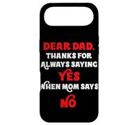 Carcasa para iPhone Air Querido papá, Gracias por Decir Siempre Que sí Cuando mamá Dice Que no papá