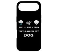 Carcasa para iPhone Air Rain Wind Or Snow I Will Walk My Dog tee para Hombres Mujeres Mascotas