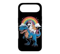 Carcasa para iPhone Air Rainbow Unicorn Cat Riding Dinosaur Space Kitten T-Rex Magic