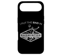 Carcasa para iPhone Air Raqueta Retro sarcástica I Put The Bad In Badminton