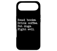 Carcasa para iPhone Air Read Books Drink Coffee Fight Evil Pet Dogs Books and Coffee