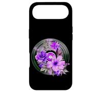 Carcasa para iPhone Air Record Player LP Music Themed Pressed Flower Purple Floral