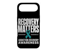 Carcasa para iPhone Air Recovery Matters Concientización sobre la adicción al Alcohol a Las Drogas Verde Azulado