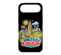 Carcasa para iPhone Air Recuerdo de Viaje de Castillos con Bandera del Reino Unido