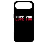 Carcasa para iPhone Air Red and Black Text Quote Fu k You Love You