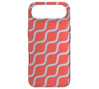 Carcasa para iPhone Air Red Grey Wavy Lines Curve Row Sound Wave Retro Pattern