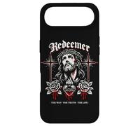 Carcasa para iPhone Air Redentor Jesús Cruz Gótica Rosas Corazón Sagrado Juan 14:6