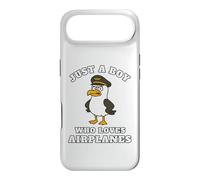 Carcasa para iPhone Air Regalo de pájaro de Albatros con Texto en inglés Just a Boy Who Loves Airplanes