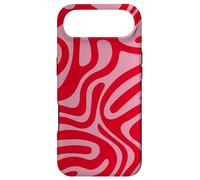 Carcasa para iPhone Air Remolino Líquido Rayado Líneas Groovy Abstracto 70s 80s Rosa Rojo