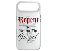 Carcasa para iPhone Air Repent & Believe The Gospel: Christian Faith Jesus Quote