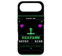 Carcasa para iPhone Air Respawn Retry Rise - Retro Pixel Gaming Neon Art Gamer Design
