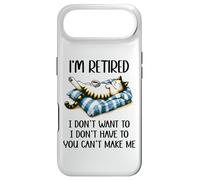 Carcasa para iPhone Air Retirement Cat Coffee Not My Problem Im Retired Dont Have To