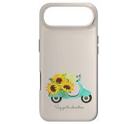 Carcasa para iPhone Air Retro Scooter and Sunflowers Say Yes to New Adventures Quote