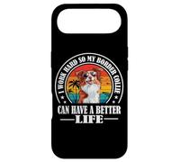Carcasa para iPhone Air Retro Vintage Work Hard Better Life Red Border Collie Lover