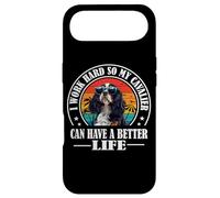Carcasa para iPhone Air Retro Work Hard Better Life Tri Color Cavalier Dog Mom