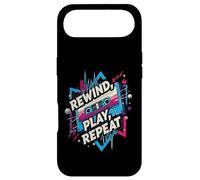 Carcasa para iPhone Air Rewind Play Repeat 80s 90s Cassette Tape Retro Music Lover