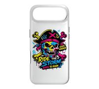 Carcasa para iPhone Air Ride The Storm, Pirate Skull Storm Adventure Graphic
