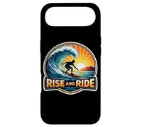 Carcasa para iPhone Air Rise and Ride Surfer Mañana Surfing Tabla de Surf Cita Vintage