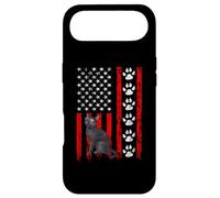 Carcasa para iPhone Air Russian Blue Cat 4th of July Patriotic American Flag Paws