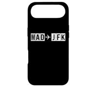 Carcasa para iPhone Air Ruta de Vuelo Mad JFK Códigos Aéreos de Madrid a Nueva York