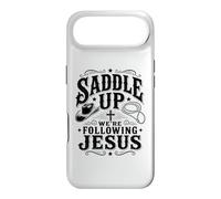 Carcasa para iPhone Air Saddle Up Estaban siguiendo a Jesús Fe Biblia Escritura Dios