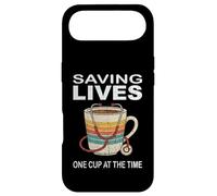 Carcasa para iPhone Air Salvando Vidas una Taza a la Vez Enfermera café Estetoscopio