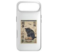 Carcasa para iPhone Air Samurai Gato Negro Comiendo Ramen Escena de Guerra Arte Edo Hombres Mujeres
