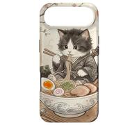 Carcasa para iPhone Air Samurai Ninja Cute Cat Ramen Bowl Japonés Acuarela Japón
