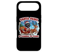Carcasa para iPhone Air Santa Paws está llegando Navidad Negro Russian Terrier Dog Fun