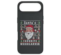 Carcasa para iPhone Air Santas Navidad Feo tallador de Madera