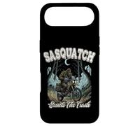 Carcasa para iPhone Air Sasquatch Scouts The Trails Funny Bigfoot Motocicleta de equitación