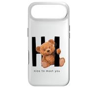 Carcasa para iPhone Air Say Hi Nice to Meet You, Lovely Teddy Bear Graphic Designs