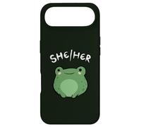 Carcasa para iPhone Air She Her Pronouns Frog Cute LGBT Queer Aesthetic